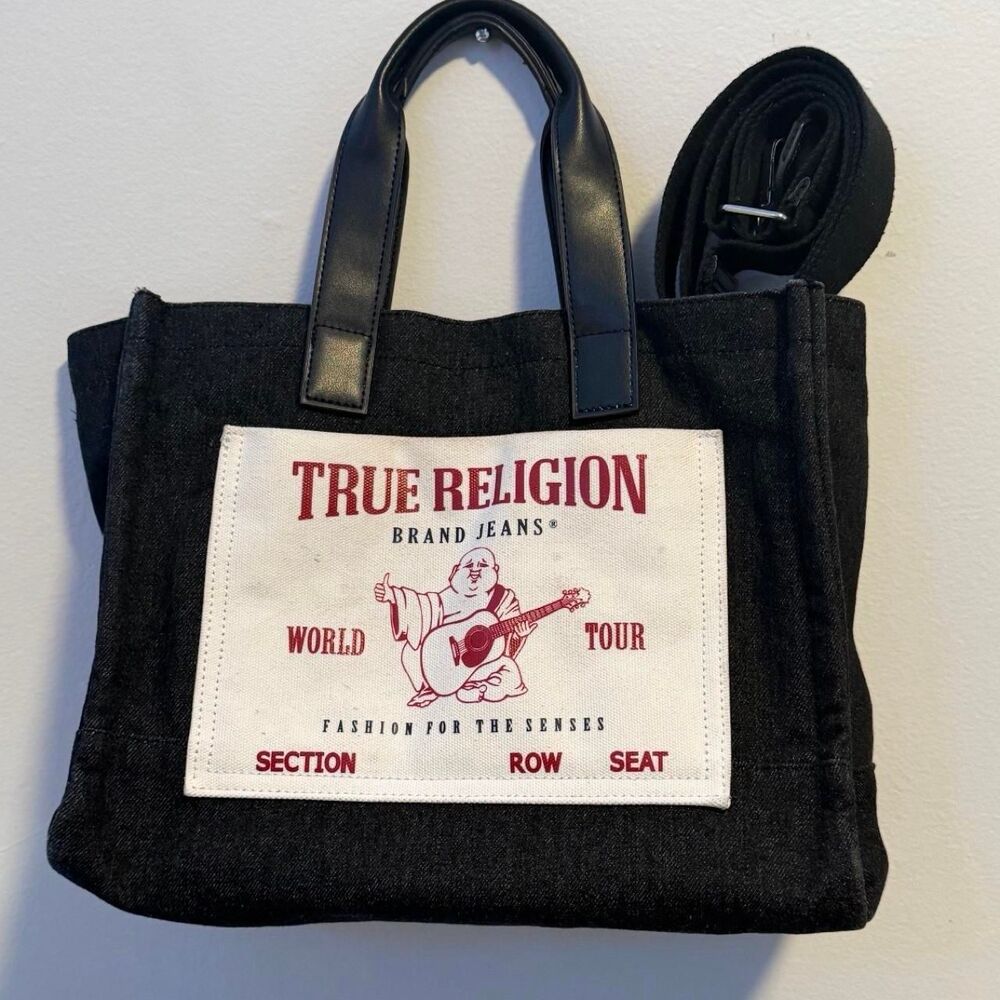 True-religion Women's Black and Grey Bag